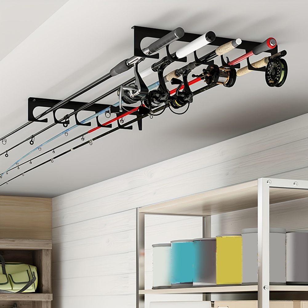 Fishing Rod Rack - Support mural/plafond pour cannes à pêche