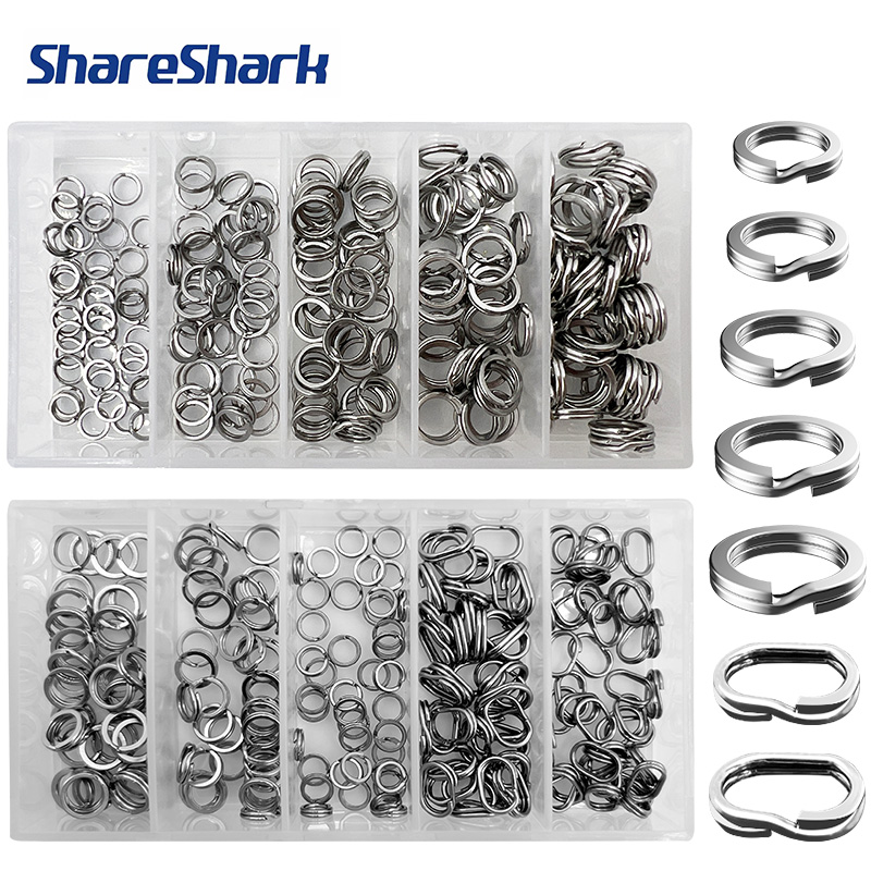 Fishing Rod Case - ShareShark 200 pièces/boîte Anneaux fendus en