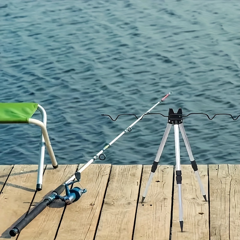 Fishing Rod Casting - Support télescopique en alliage d'aluminium pour