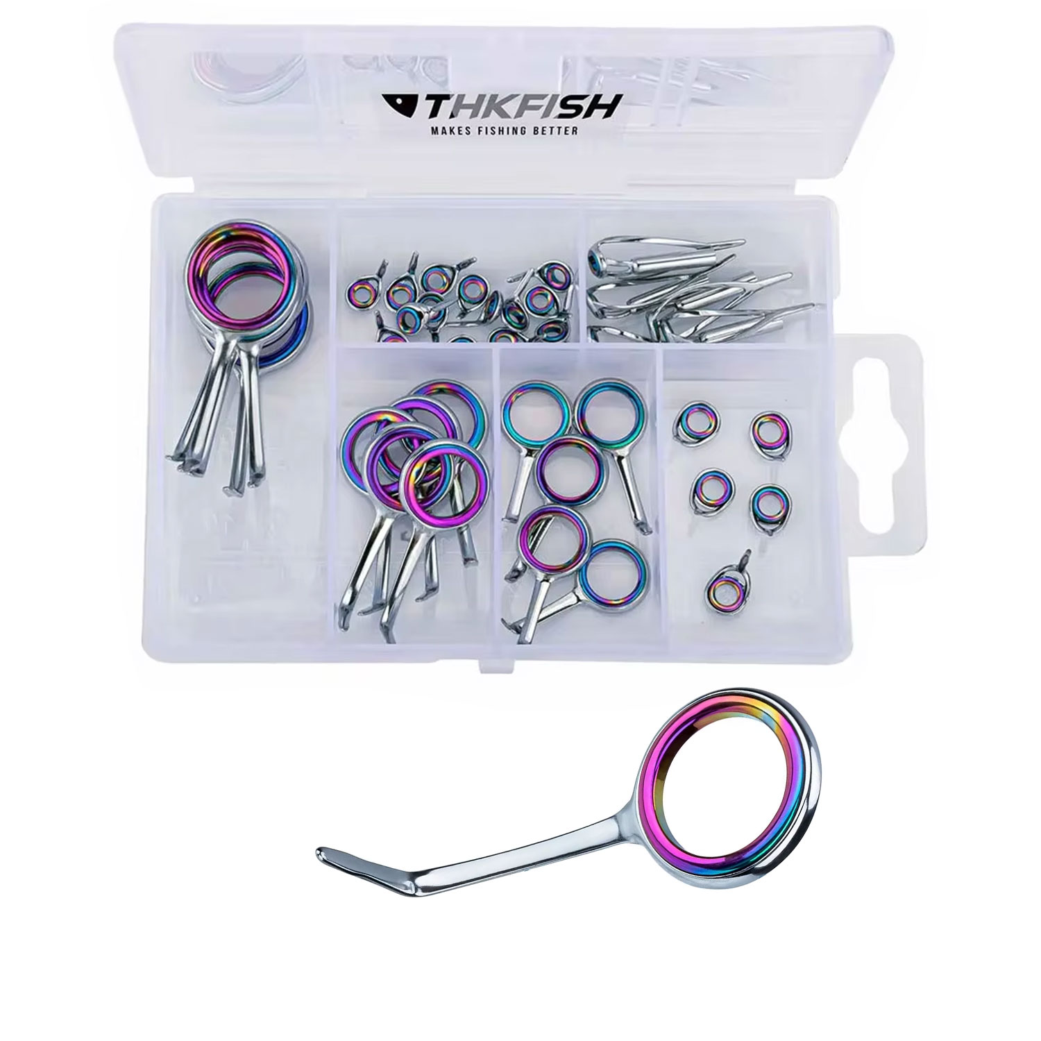 Fishing Rod Guide Replacement - Kit de matiques de guides colorés