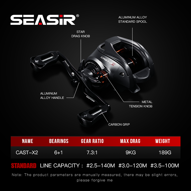 SEASIR Cast-X2 moulinet Baitca - Kastking Reel Zephyr avis et prix